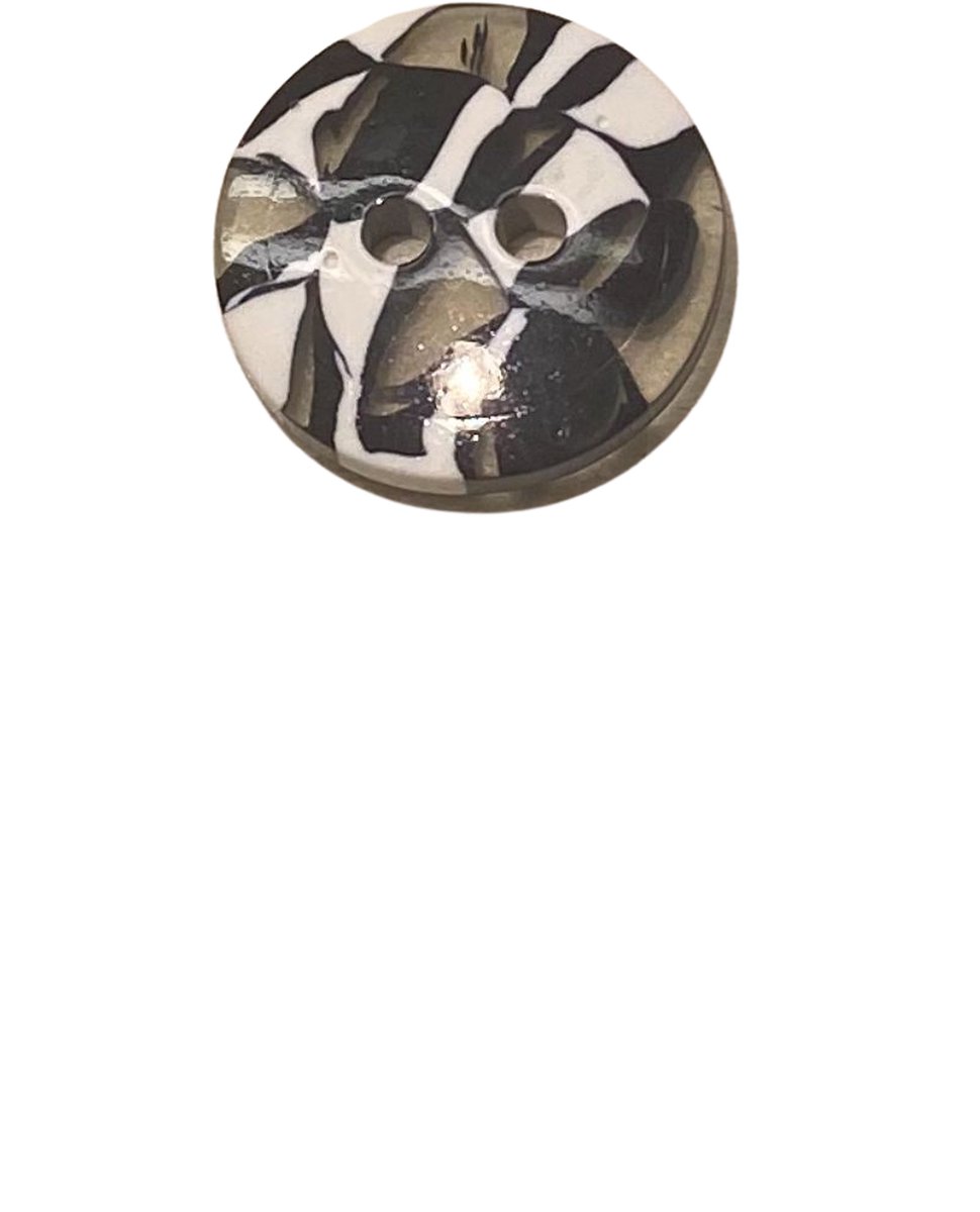 Modieuze Zebra Knopen /   | 2-gaats / 2-oog   | 15MM - 15 Stuks